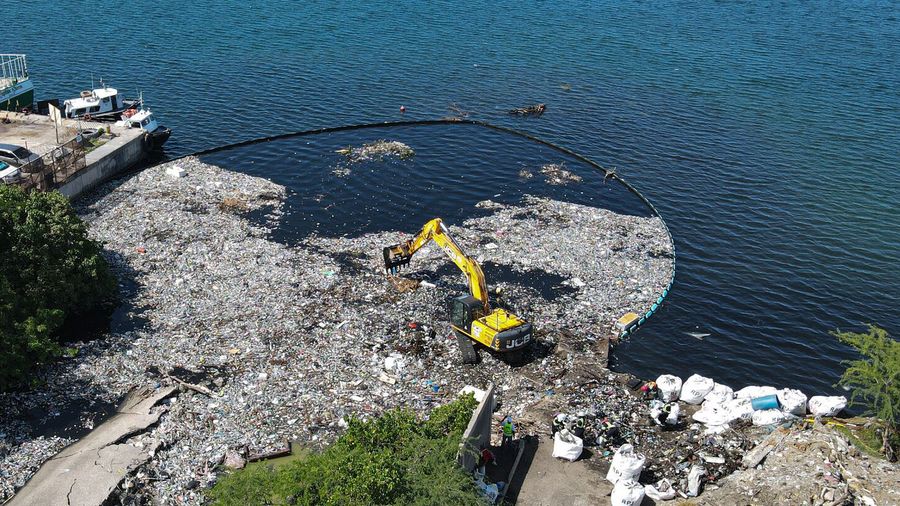 River pollution, river waste, clean river, beach cleanup